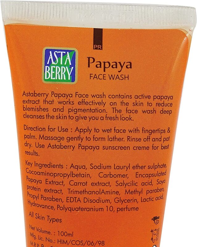 Asta Berry Papaya Face Wash, 100ml