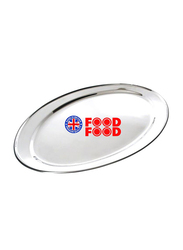 Food Food 35cm Stainless Steel Oval Tray, Silver