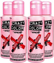 Crazy Color Renbow Semi Permanent Hair Dye Colour Cream, Ivory, 4 x 100ml