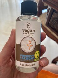 Vegan Desserts Coconut & Almond Cream Hair & Body Oil 100ml