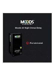 Moods All-Night Climax Delay Condom, Black, 12 Pieces