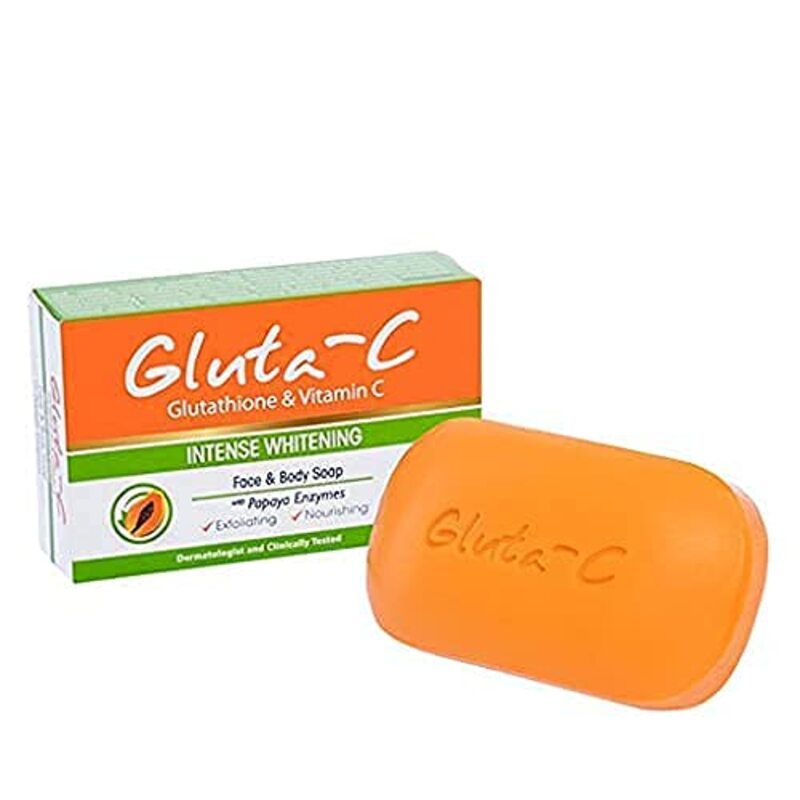 Gluta C Skin Lightening Face and Body Soap with Vitamin C, 135g