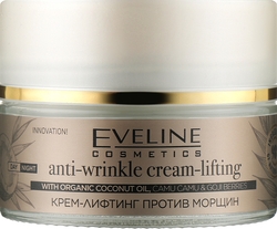 Eveline Cosmetics Anti-Wrinkle & Lifting Cream with Organic Coconut Oil, Amu Camu & Goji Berries 50ml