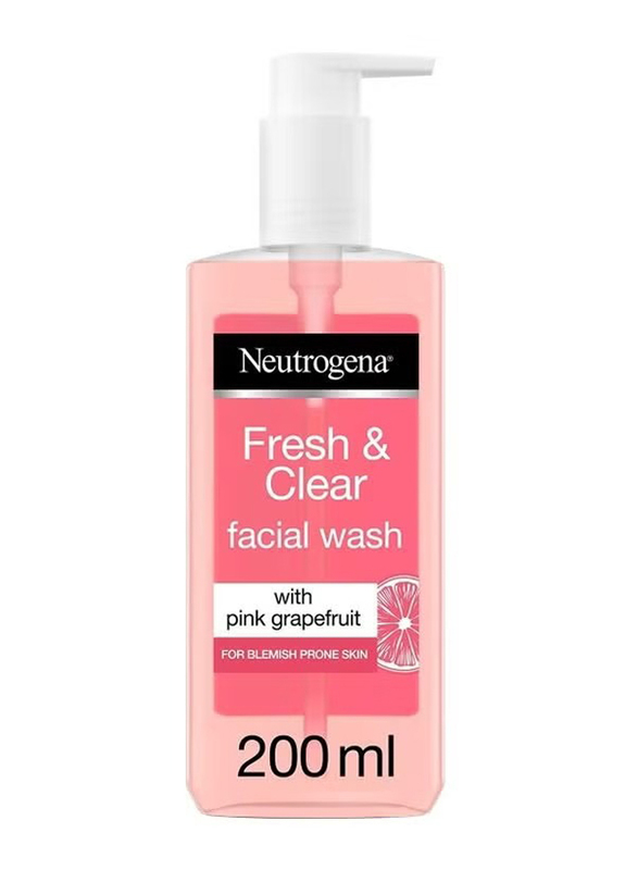 Neutrogena Fresh & Clear Facial Wash With Pink Grapefruit & Vitamin C, 200ml