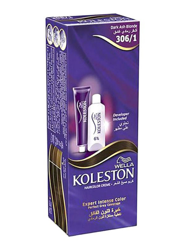 Wella Koleston Hair Colour Cream, 100ml, Dark Ash Blonde