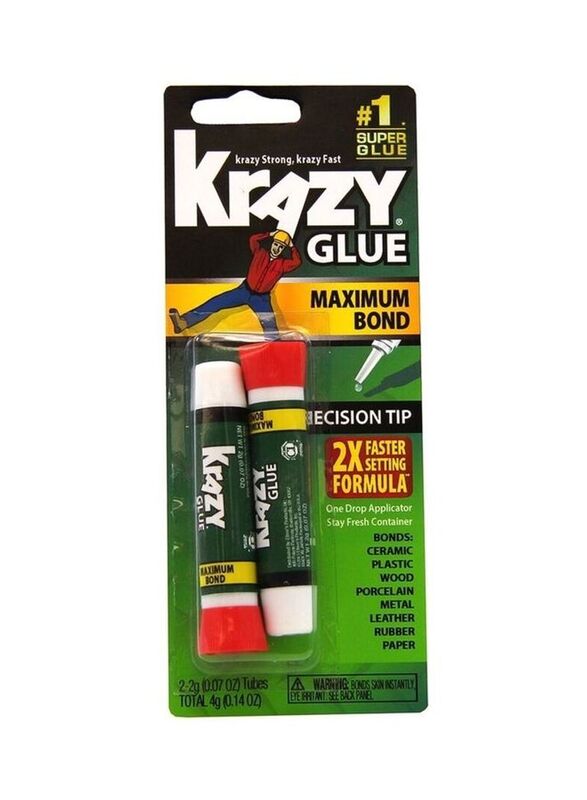 Krazy Glue 2gm 2 Piece Maximum Bond Super Glue, Multicolour