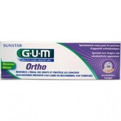 Sunstar Gum Ortho Toothpaste Gel with Ginger Extract, Aloe Vera, Vitamin E, 75ml