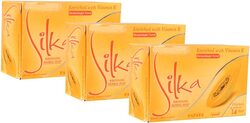 Silka Papaya Soap for Herbal Skin Whitening, 3-Piece