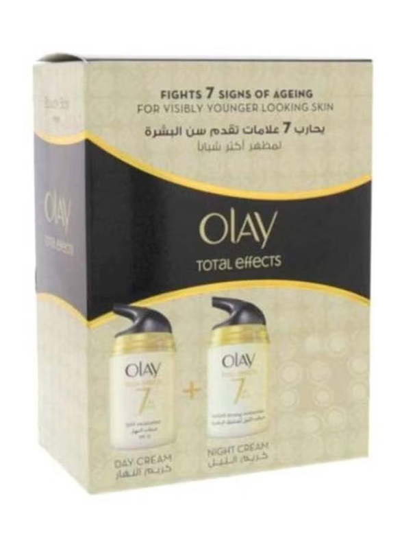 Olay Total Effects 7-In-1 Night & Day Cream, 2 x 50gm