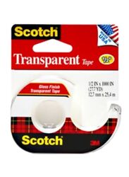3M Tape with Plastic Dispenser, Clear