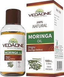 VEDAONE Cold Pressed Natural Moringa Oil, 100ml for Hair Growth and Skin Care