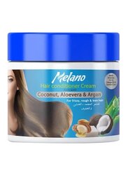 Melano Hair Conditioner Cream Coconut Aloevera & Argan, 400g