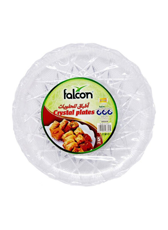 

Falcon 5-Piece Round Disposable Plate Set, Clear