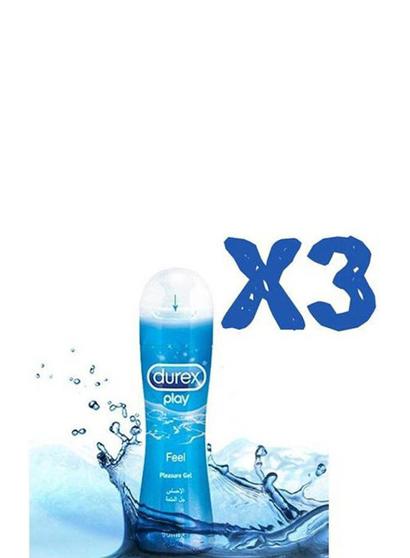 Durex Play Feel Pleasure Gel, 50ml, 3 Pieces