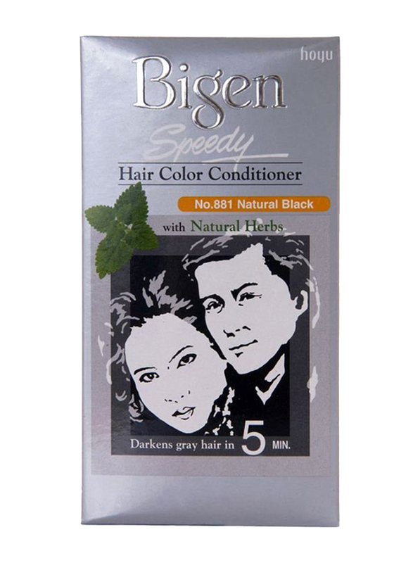 Bigen Speedy Natural Hair Color Conditioner, 80gm, No.881 Natural Black