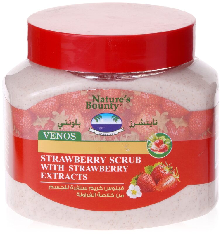 Natures Bounty Venos Face & Body Scrub Strawberry  300 Ml