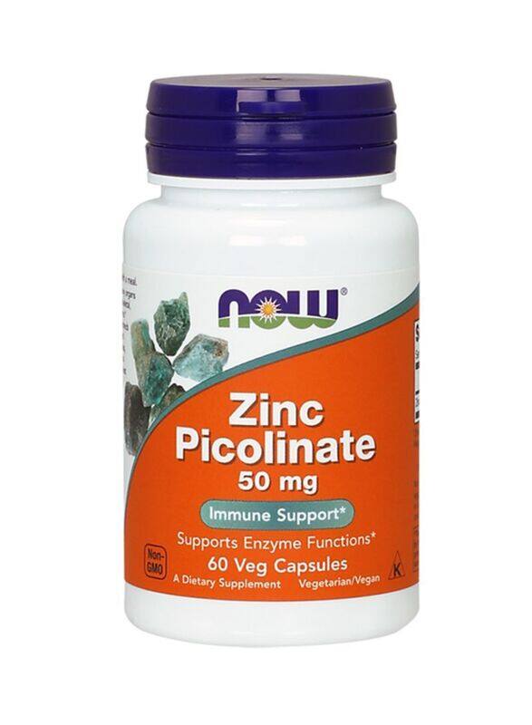 

Now Foods Zinc Picolinate Immune Support Dietary Supplement, 50mg, 60 Veg Capsules