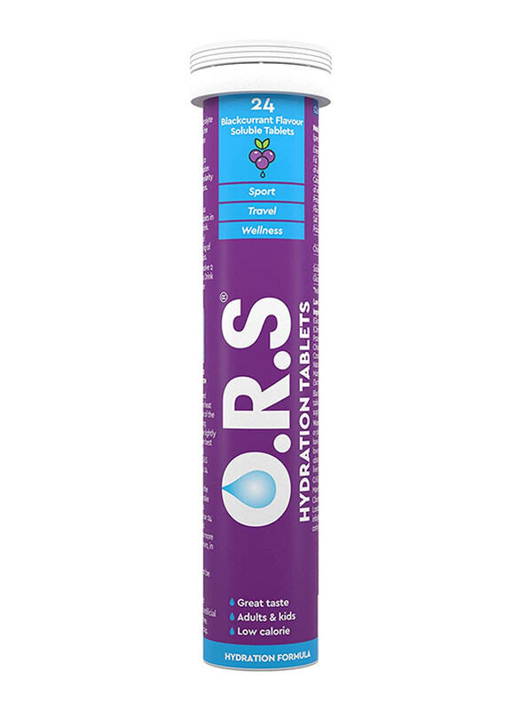 

ORS Blackcurrant Flavour Soluble Hydration Tablets, 24 Tablets