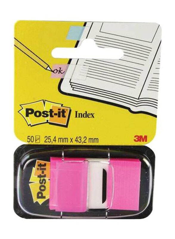 

Scotch Brite Post-It Index Note Flags, 25.4 x 43.2 mm, 50 Pieces, Pink