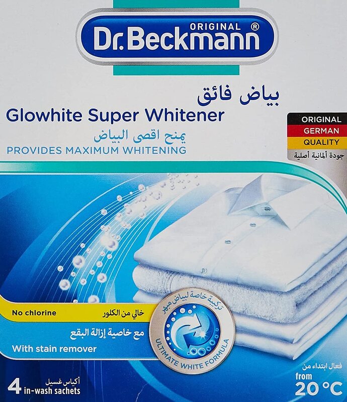 Dr. Beckmann Glowhite Super Whitener Stain Remover, 4 x 40g
