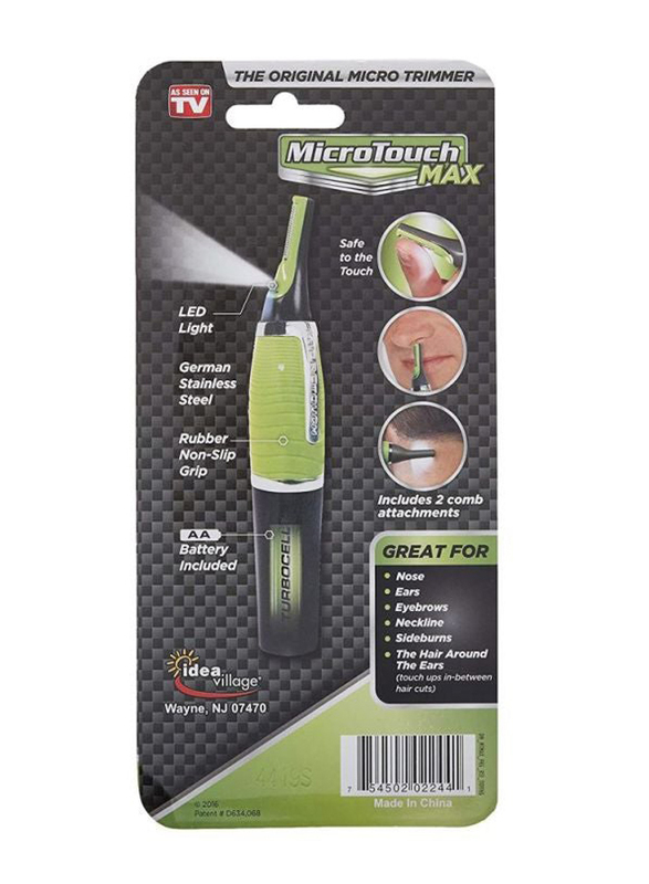 MicroTouch Max Personal Trimmer, Green/Black