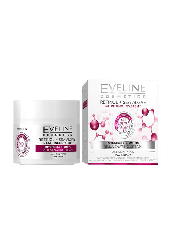 Eveline Cosmatics Retinol with Sea Algae Intensely Firming Rejuvenating Cream, 52ml