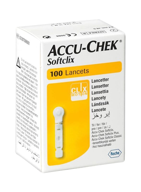Accu-Chek Sofclix Lancets, 100 Pieces, White