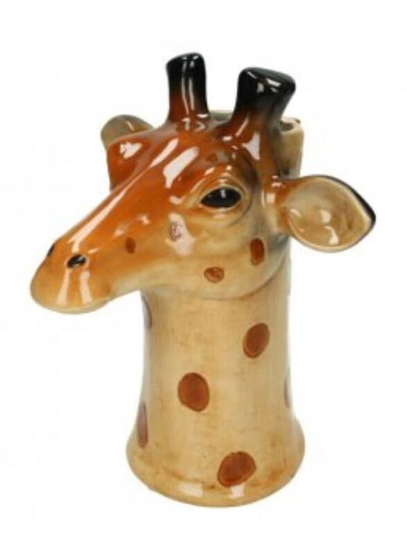

Generic Giraffe Fine Earthenware Ceramic Flower Vase, Brown