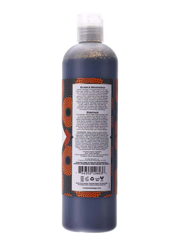 Nubian Heritage African Black Soap Body Wash, 384ml
