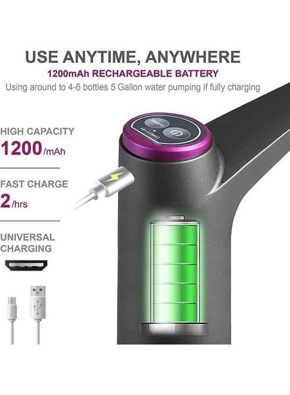 Arabest Portable USB Charging Water Pump Dispenser, Black