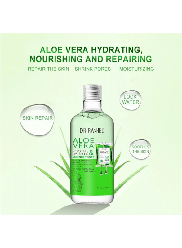 Dr. Rashel Aloe Vera Essence and Micellar Cleansing Water, 300ml, Green