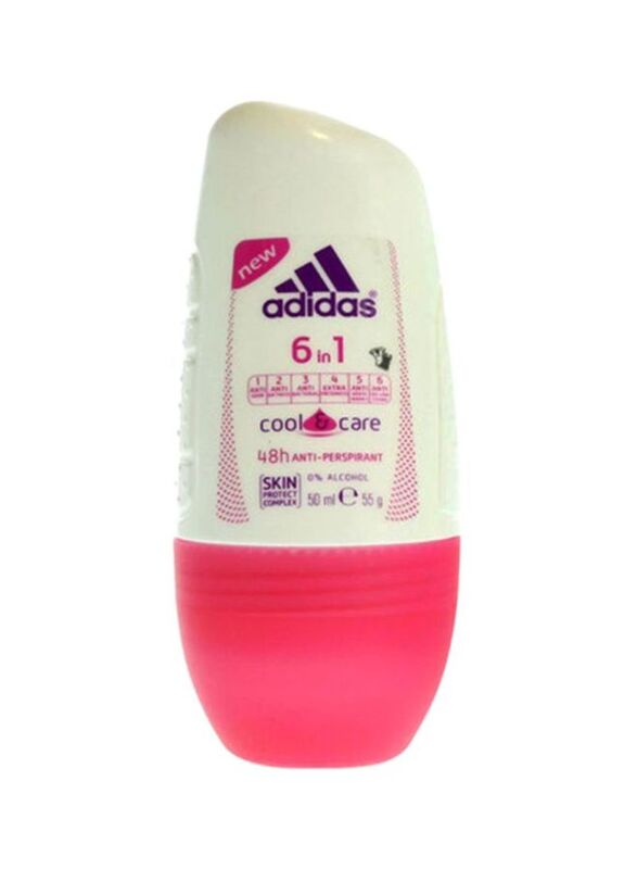 Adidas 6-In-1 Cool And Care Antiperspirant Deodorant Roll On, 50ml