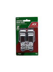 Ace Lockable Drawer Catch, 90mm, 2 Pieces, Silver