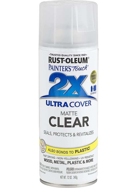 Rust-Oleum Painter’s Touch Ultra Cover Spray, 340gm, Matte Clear