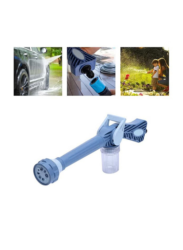 Ez Jet Water Cannon 8 In 1 Multifunctional Home Garden Car Cleaning Spray Gun, Blue