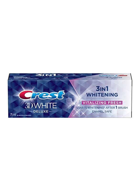 

Crest 3D Deluxe Vitalizing Fresh, Enamel Safe Toothpaste, 75ml