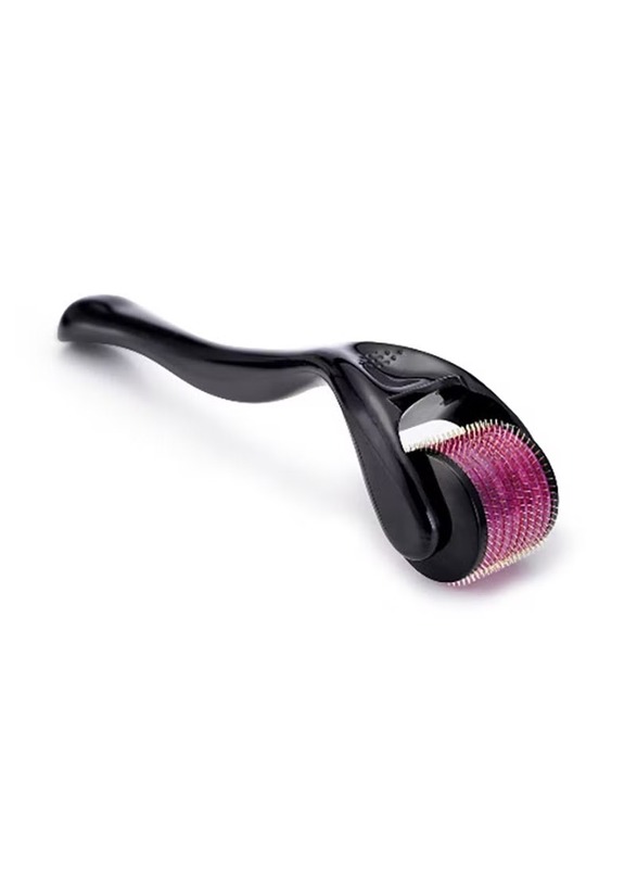 Derma Roller Micro Needle Roller, 1.0mm, Black/Pink