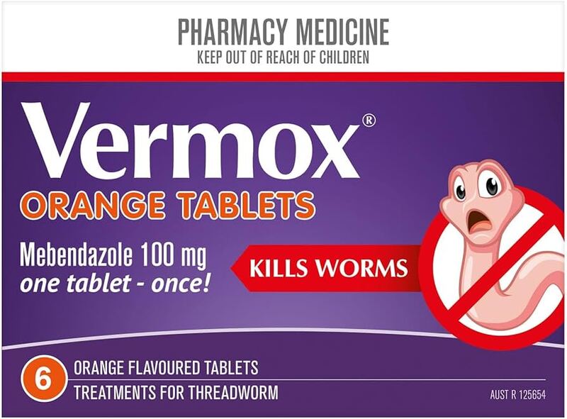 VERMOX 100MG TAB 6`S