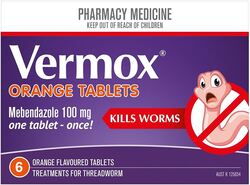 VERMOX 100MG TAB 6`S