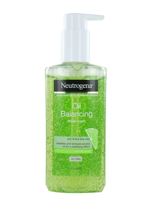 Neutrogena Oil Balancing Facial Wash with Lime & Aloe Vera, 200ml