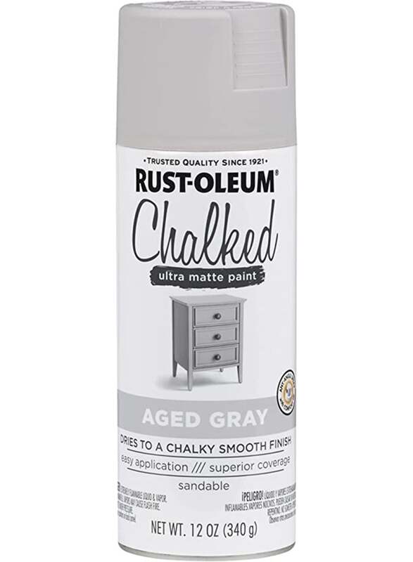 Rust-Oleum Chalked Ultra Matte Paint Spray, 340gm, Aged Grey