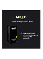 Moods All-Night Climax Delay Condom, Black, 12 Pieces