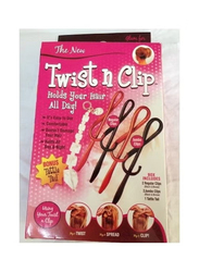 Twist N Clip Set, Black/Red/White, 5 Piece