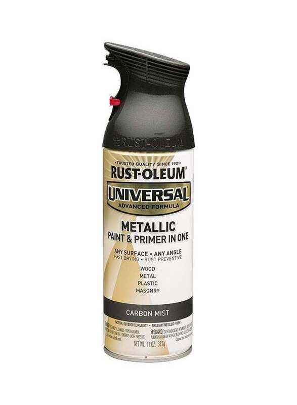 Rust-Oleum Universal Metallic Primer Paint Spray, 312gm, Carbon Mist