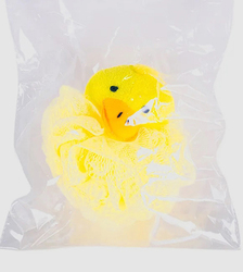 Moroccan Oil Animal Design Bath Mesh Sponge  Yellow Duck Kbs D