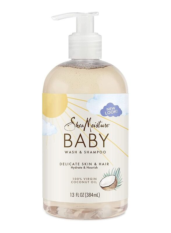 Shea Moisture 384ml Virgin Coconut Oil Baby Wash And Shampoo For Kids