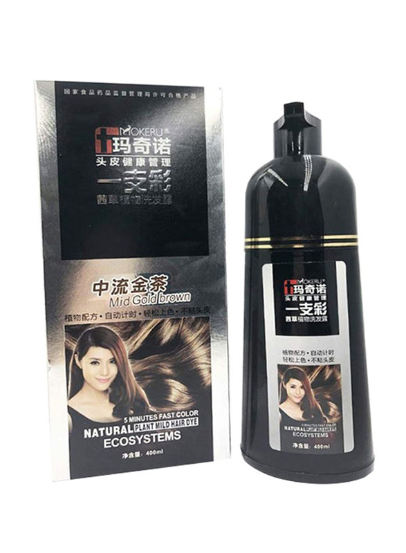 

Mokeru Nautural Plant Mild Hair Dye, 400ml, Mid Gold Brown