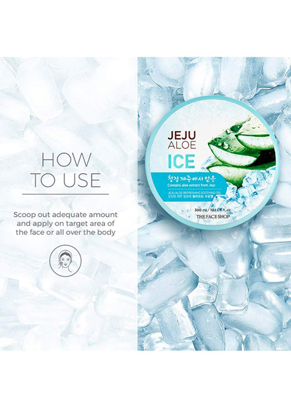 The Face Shop Jeju Aloe Ice Soothing Gel for All Skin Types, 300ml
