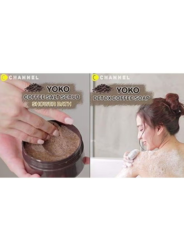 Yoko Coffee Salt Scrub Gold Shower Bath, 240gm