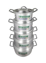 Al Noor 5-Piece Cooking Pots Set, Silver